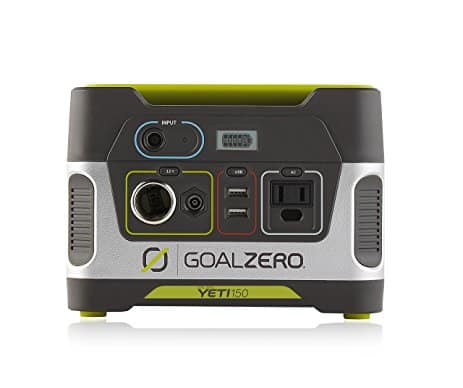 The Goal Zero Yeti 150 Solar Generator works great with portable solar panels