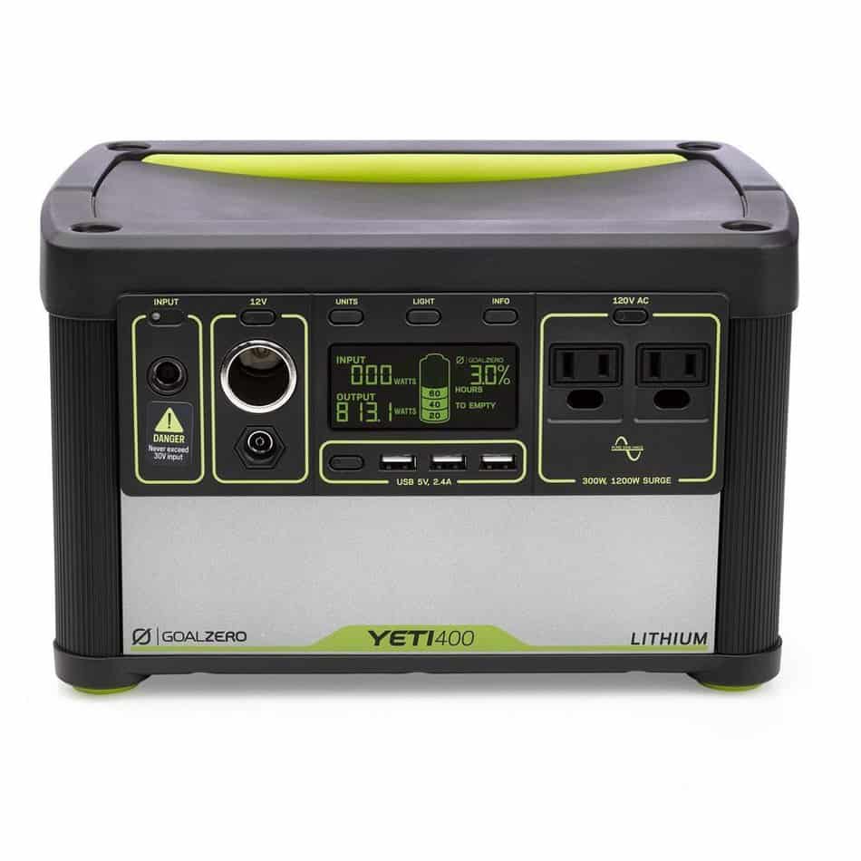The Yeti 400 Lithium is a powerful solar generator