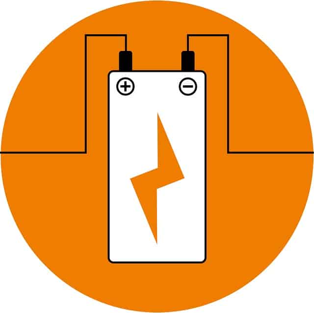 Orange battery animation