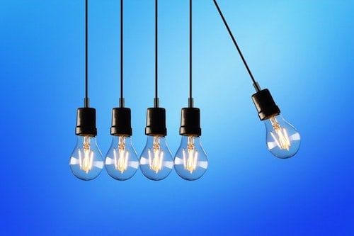 Light bulbs together