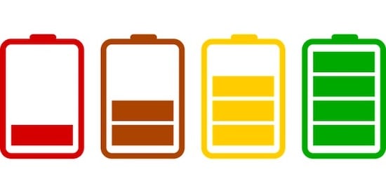 Battery charging icons