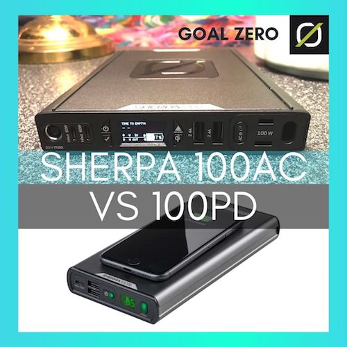 Goal Zero Sherpa 100AC vs 100PD (Comparison, Specs, and More) cover image