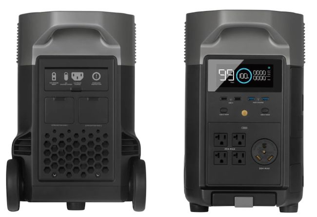 EcoFlow Delta Pro front and back view