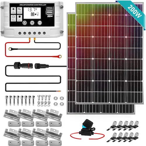 SereneLife 200W Solar Panel Starter Kit