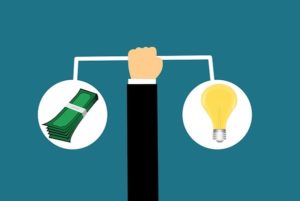 money and lightbulb
