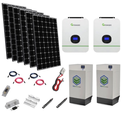 6,000W complete off grid solar kit