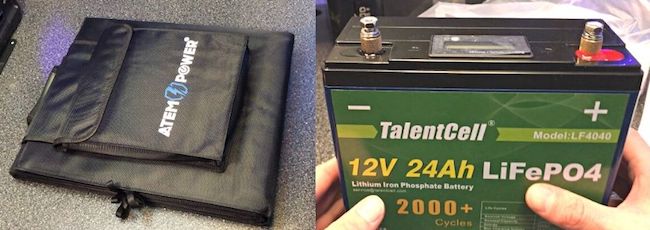Atem Power 200W panel with TalentCell battery