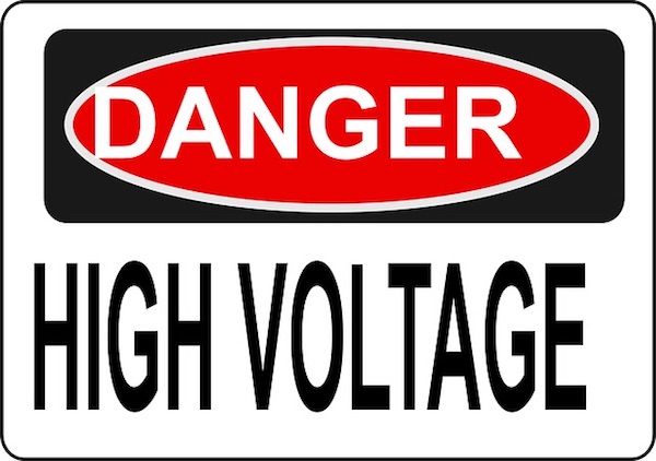 "Danger high voltage" animation