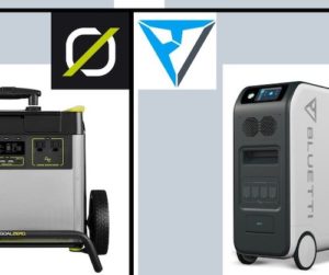 bluetti and goal zero logos with solar generators