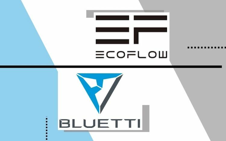 EcoFlow vs. Bluetti logos