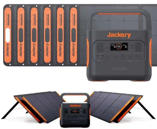 Jackery Explorer 2000 Pro with solar panels