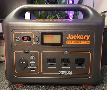 Jackery Explorer 1000 front desk view