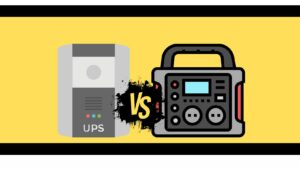 UPS vs Portable Power Station graphic